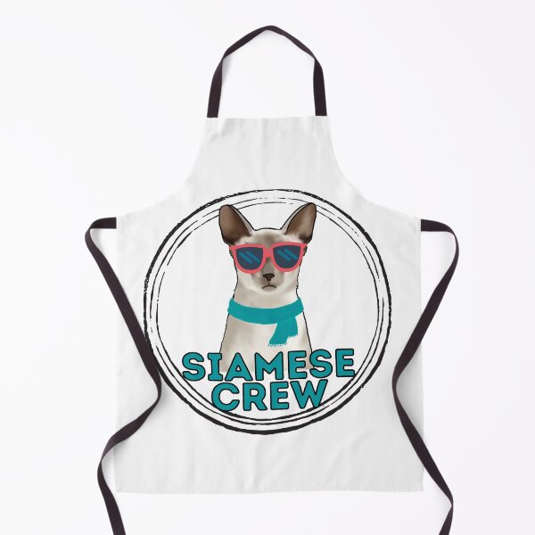 Item preview, Siamese cat crew cool cat in sunglasses designed and sold by JoeyGraceCatCo.