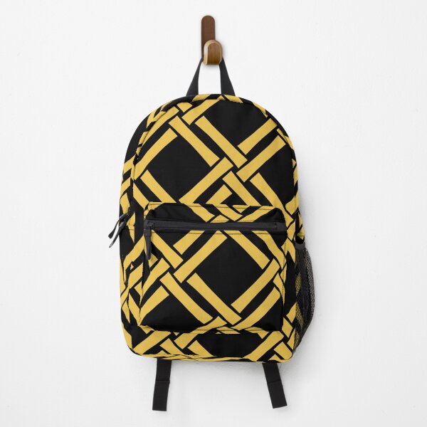 Item preview, Classic Tropical Bamboo Trellis Pattern Black and Yellow designed and sold by tonymagnerart.