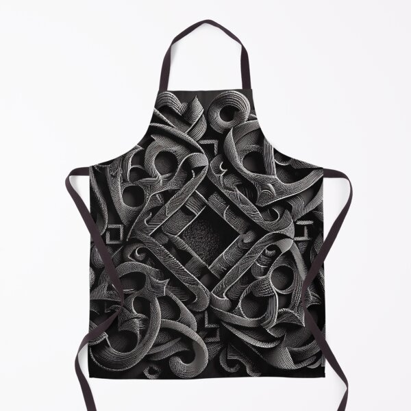 Item preview, Coarse Black Complex Dynamic Latin Pattern Digital Painting designed and sold by CodeAndColors.