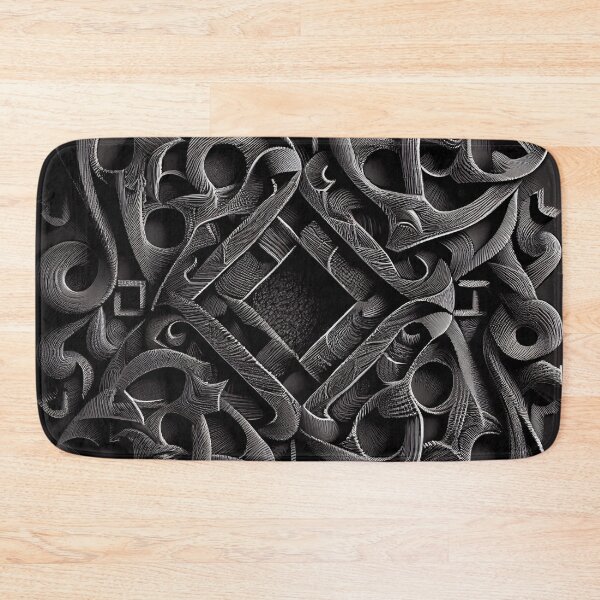 Item preview, Coarse Black Complex Dynamic Latin Pattern Digital Painting designed and sold by CodeAndColors.