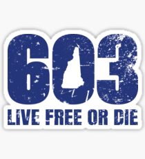 603 New Hampshire Live Free or Die Sticker