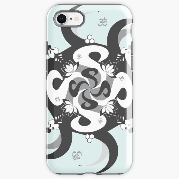 Shee Mandala Spiral with Om and Lotus Symbol iPhone Tough Case