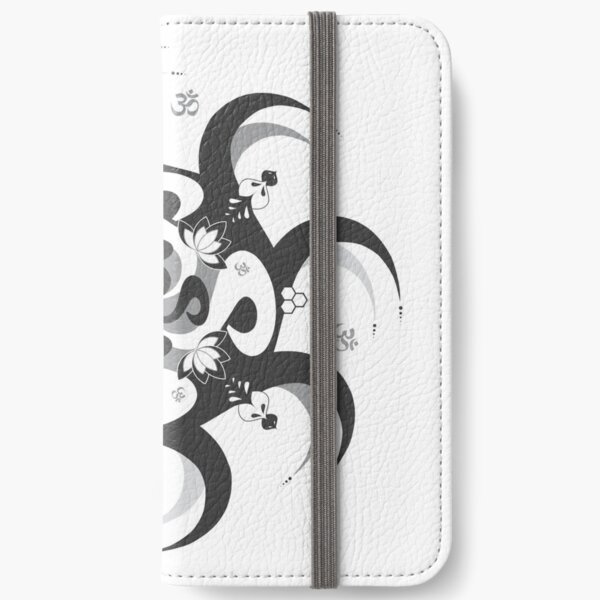 Shee Mandala Spiral with Om and Lotus Symbol iPhone Wallet