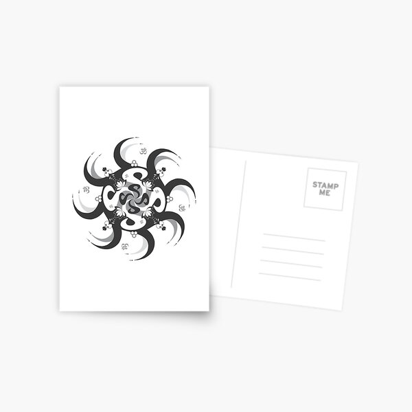 Shee Mandala Spiral with Om and Lotus Symbol Postcard