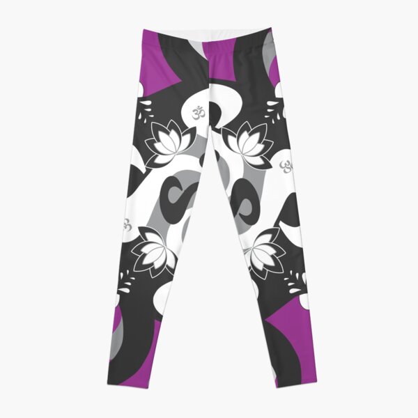 Shee Mandala Spiral with Om and Lotus Symbol Leggings