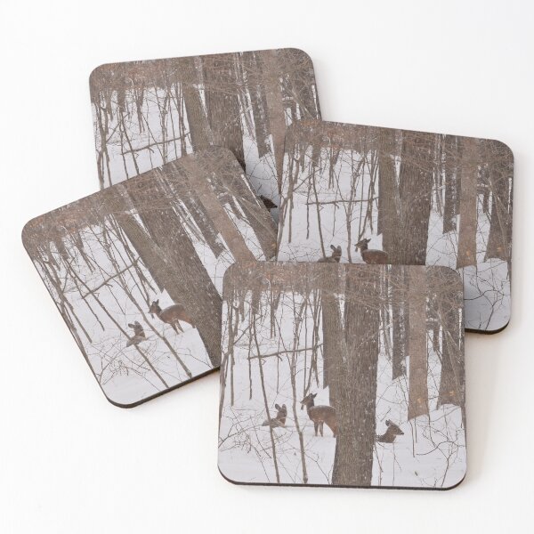 Item preview, Young deer herd resting in winter designed and sold by Duane  Gamble (Creative Photo Products).
