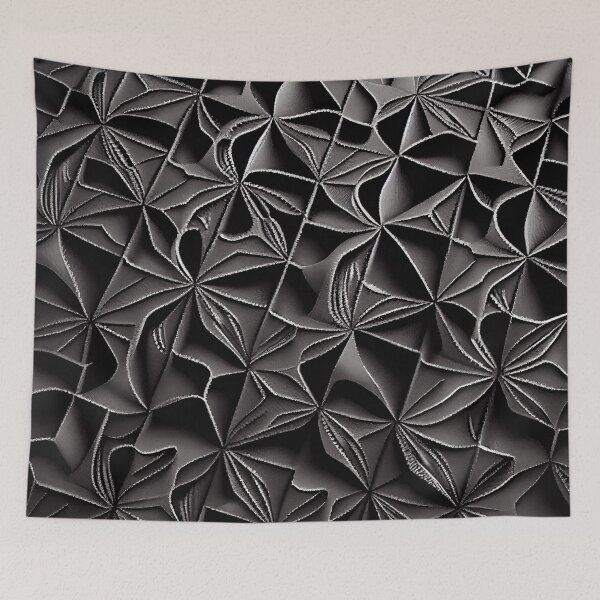 Item preview, Black Extreme Clay Contemporary Pattern Digital Painting designed and sold by CodeAndColors.