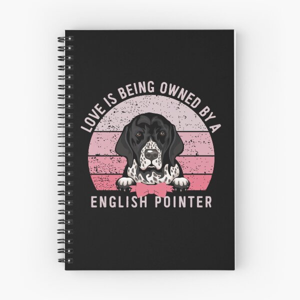 Item preview, English Pointer Love Pink Vintage Sunset Valentine designed and sold by Cuddlythopia.