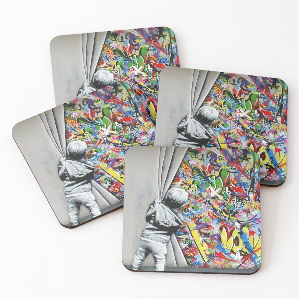 Item preview, Behind the Curtain Banksy Home Decor Decoration Street Art designed and sold by Omoozo.