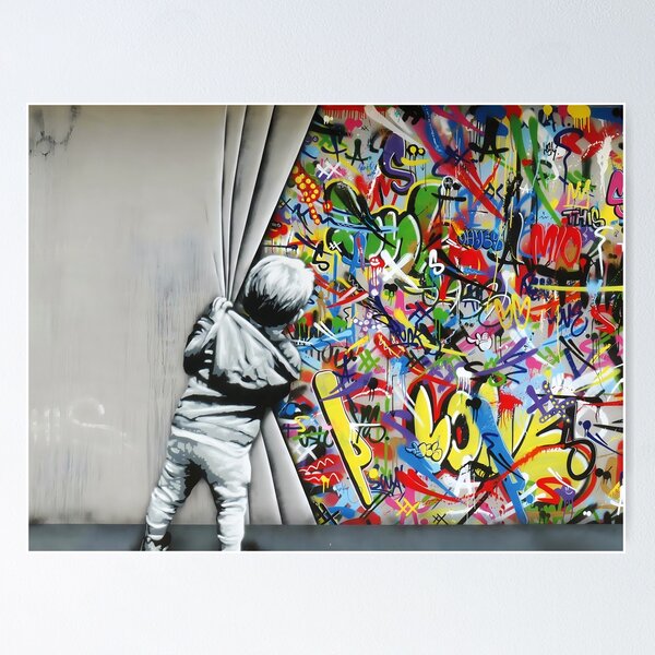 Behind the Curtain - Graffiti Sneakers - Martin Whatson (Wynwood Walls Edition) Miami - Norwegian Street Art buy - Women’s high top canvas shoes