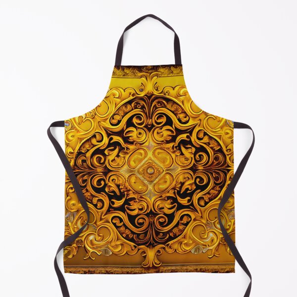 Artikelvorschau, Impressionist Square Baroque Bejeweled Yellow Euro Digital Painting entworfen und verkauft von CodeAndColors.