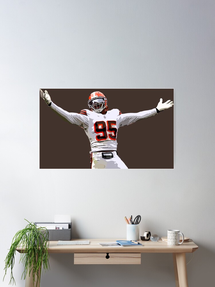 NFL Cleveland Browns - Myles Garrett 21 Wall Poster, 22.375 x 34, Framed  