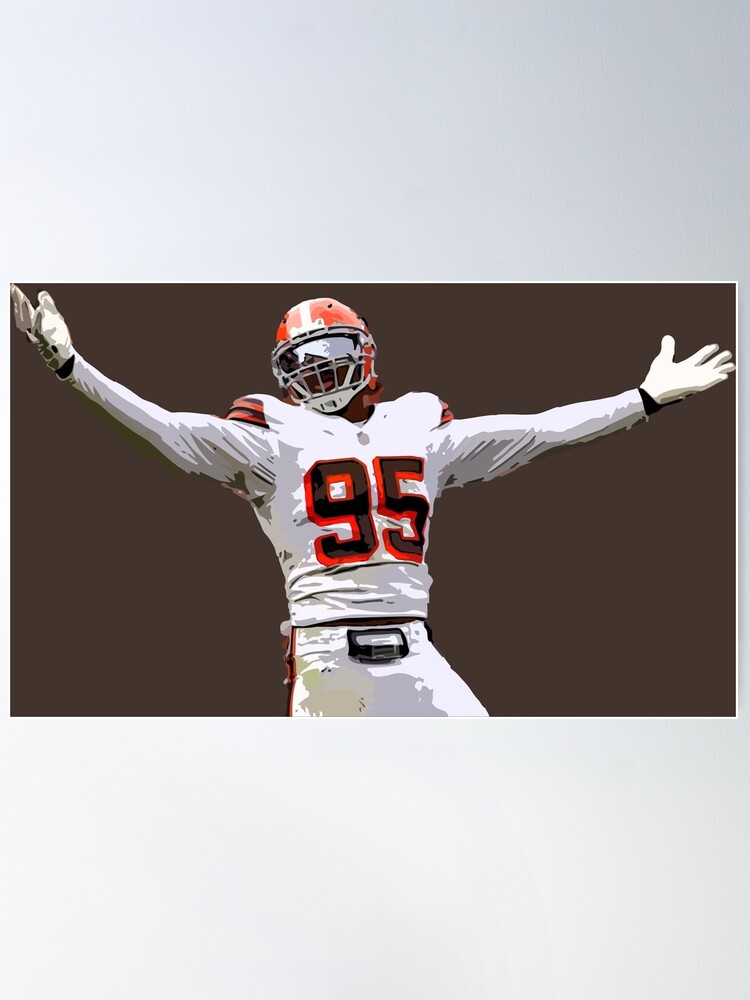 NFL Cleveland Browns - Myles Garrett 21 Wall Poster, 22.375 x 34, Framed  