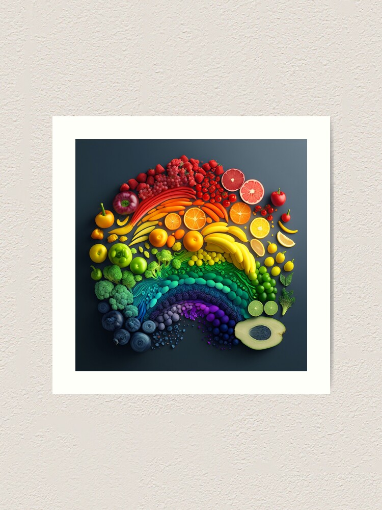 Rainbow Fruit & newest Pearl Canvas Decor