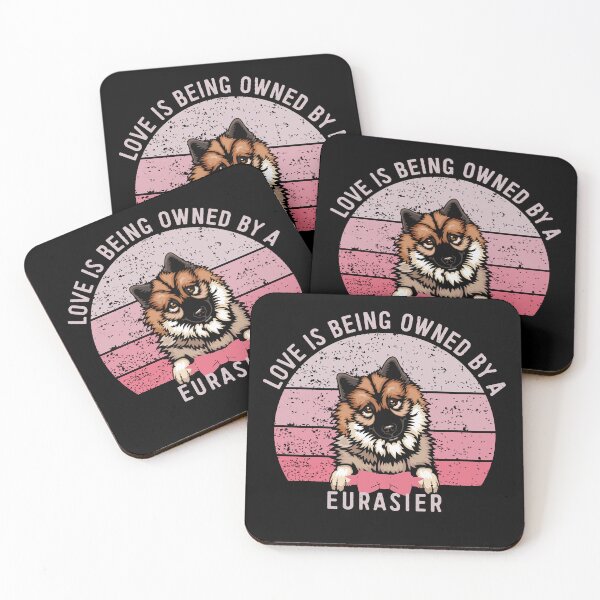 Item preview, Eurasier Love Pink Vintage Sunset Valentine designed and sold by Cuddlythopia.