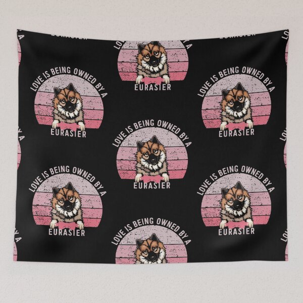 Item preview, Eurasier Love Pink Vintage Sunset Valentine designed and sold by Cuddlythopia.