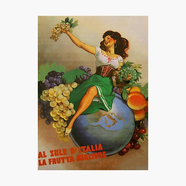 Item preview, Vintage Italian Fruit kitchen art designed and sold by Glimmersmith.