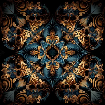 Vorschaubild zum Design Muted Symmetrical Semi Abstract Luxury Dark New Me Digital Painting von CodeAndColors