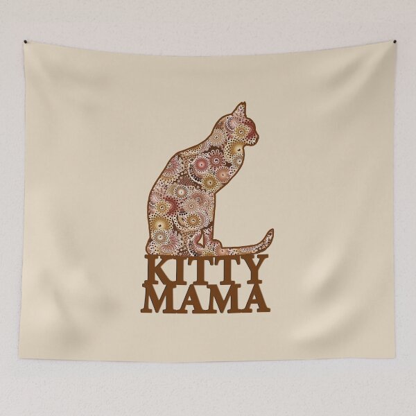 Item preview, Kitty Mama Sitting Cat in Chocolate Brown  designed and sold by Marymarice.