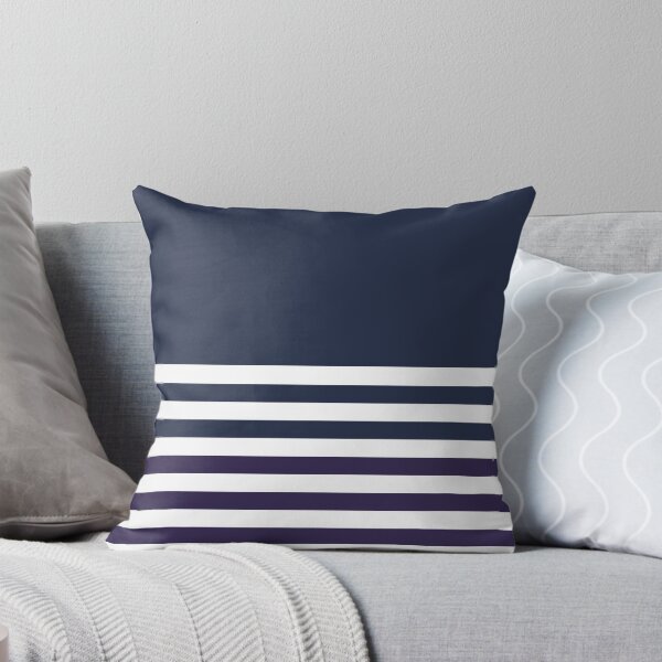 Item preview, NAVY BLUE and WHITE HALF BLOCK STRIPES designed and sold by RachelMacht.