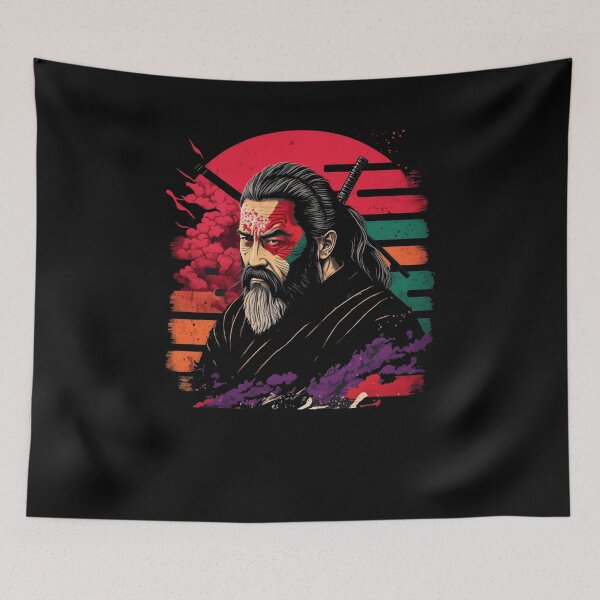Item preview, Bushido Samurai Japanese Retro 80s Art  designed and sold by RetroZ0.