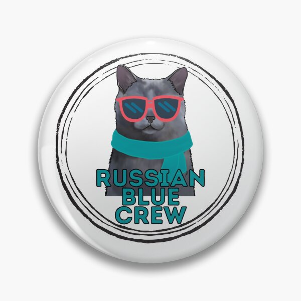 Artikelvorschau, Coole Katze der Russian Blue Cat Crew mit Sonnenbrille entworfen und verkauft von JoeyGraceCatCo.