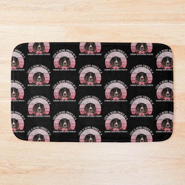 Item preview, German Shorthaired Pointer Love Pink Vintage Sunset Valentine designed and sold by Cuddlythopia.
