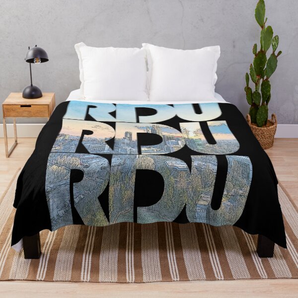 Item preview, Raleigh, North Carolina RDU Sunset Cityscape Repeating Pattern designed and sold by CrabbyLobster.