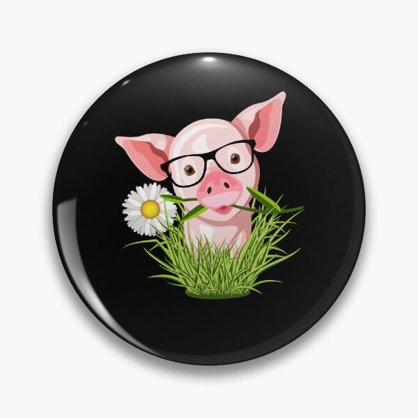 Item preview, Cute Pig holding a daisy  designed and sold by Comfy Creations.