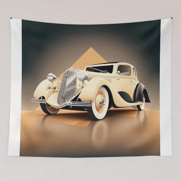 Item preview, Art Deco Style Cars designed and sold by TheArtfulAI.