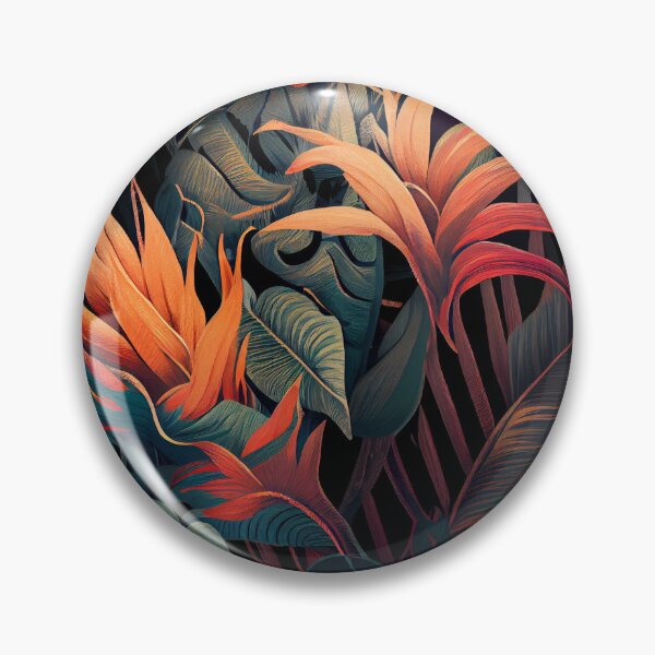 Artikelvorschau, Muted Flowing Exotic Tropical Pattern Digital Painting entworfen und verkauft von CodeAndColors.