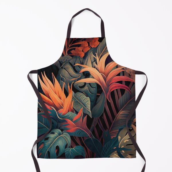 Aperçu de l'œuvre Muted Flowing Exotic Tropical Pattern Digital Painting créée et vendue par CodeAndColors.