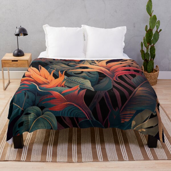 Item preview, Muted Flowing Exotic Tropical Pattern Digital Painting designed and sold by CodeAndColors.