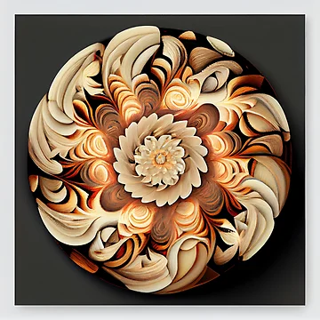 Vorschaubild zum Design Circular Soft Bold Natural Pattern Digital Painting von CodeAndColors