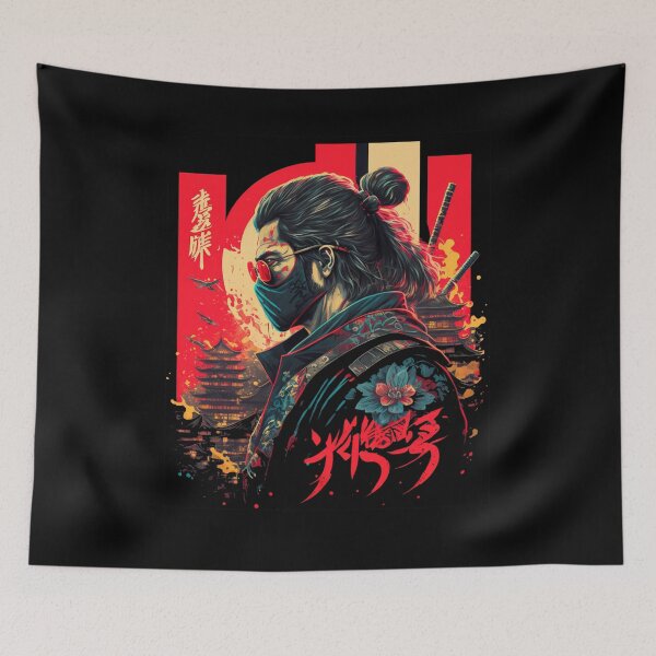Item preview, Bushido Warrior Samurai Japanese Retro 80s  designed and sold by RetroZ0.