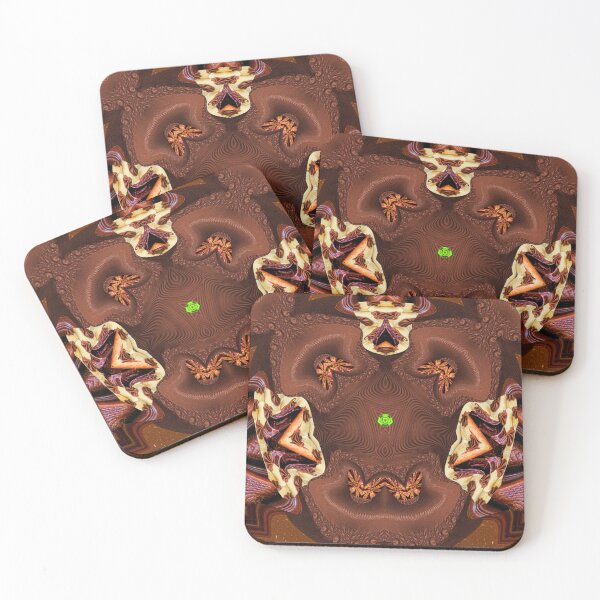 Item preview,  *FUNNY ABSTRACT PAINTING ALIEN TRIBAL FACE CHOCOLATE MIXTURE MINT GREEN WITH STARRY GREEN ANISE* designed and sold by Ralek.