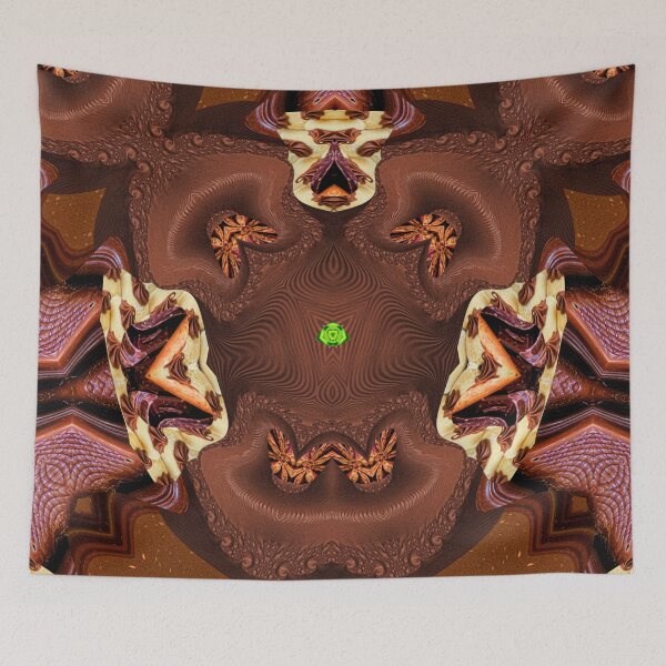 Item preview,  *FUNNY ABSTRACT PAINTING ALIEN TRIBAL FACE CHOCOLATE MIXTURE MINT GREEN WITH STARRY GREEN ANISE* designed and sold by Ralek.