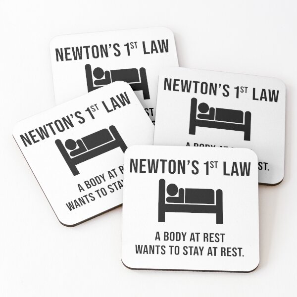 Item preview, Newton's First Law- Funny Physics Joke designed and sold by ScienceCorner.