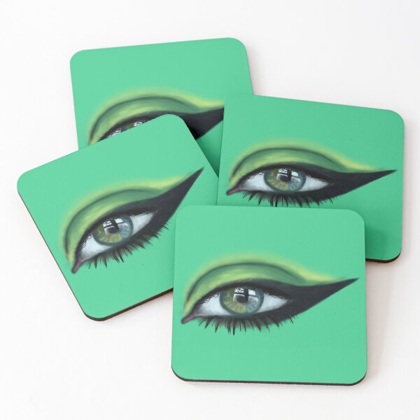 Item preview, Green and Blue Heterochromia Beautiful Eye Painting Illustration  designed and sold by LostlightDesign.