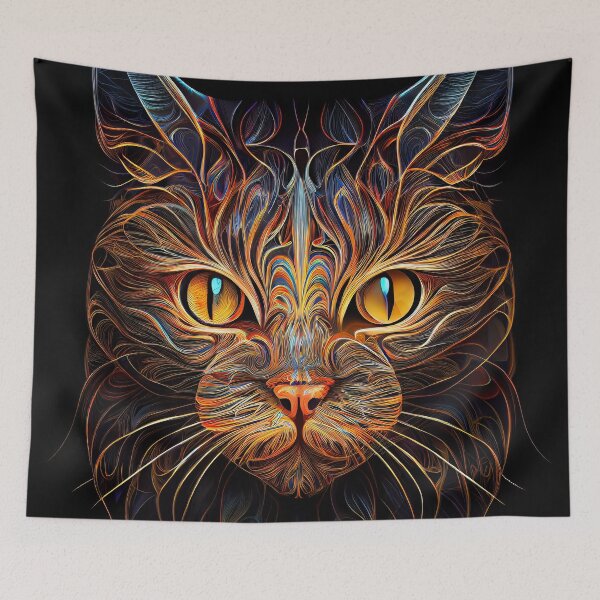 Item preview, Captivating Black Cat with Orange Highlights designed and sold by UltraGraphics.