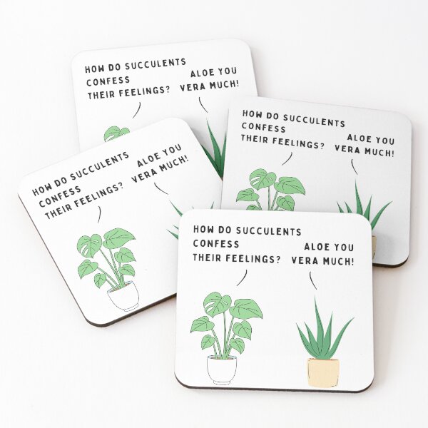 Item preview, Plant joke - How do succulents confess their feelings? (colour) designed and sold by ani-eni.