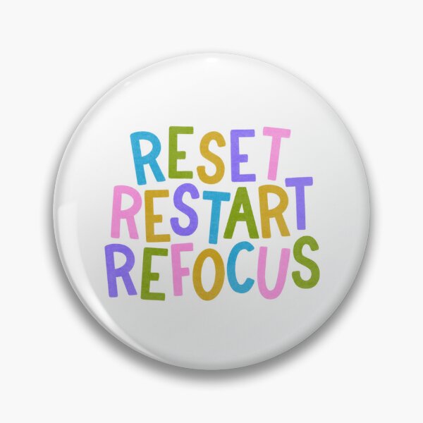 Item preview, Reset restart refocus hand lettered affirmation positive quote designed and sold by happyzo.