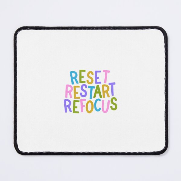 Item preview, Reset restart refocus hand lettered affirmation positive quote designed and sold by happyzo.