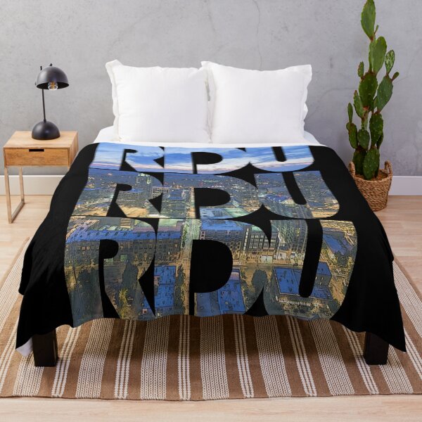 Item preview, Raleigh, North Carolina RDU Night Cityscape Repeating Pattern designed and sold by CrabbyLobster.