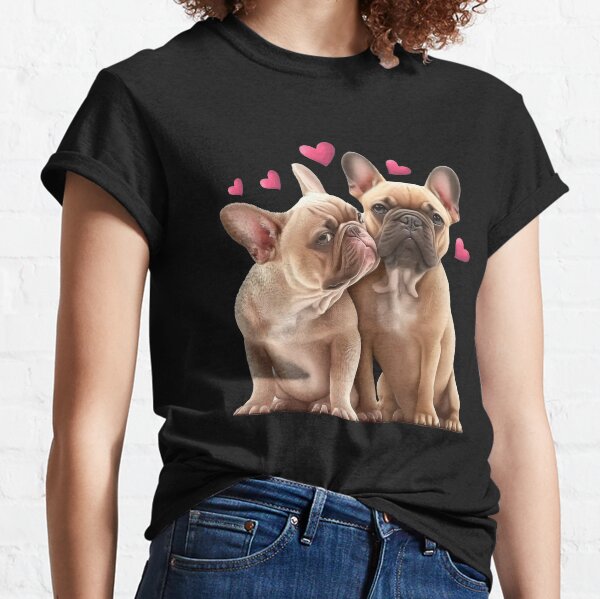 Artikel-Vorschau von Valentinstag süßes französisches Bulldoggenpaar Herz Liebe, designt und verkauft von CG Studio.