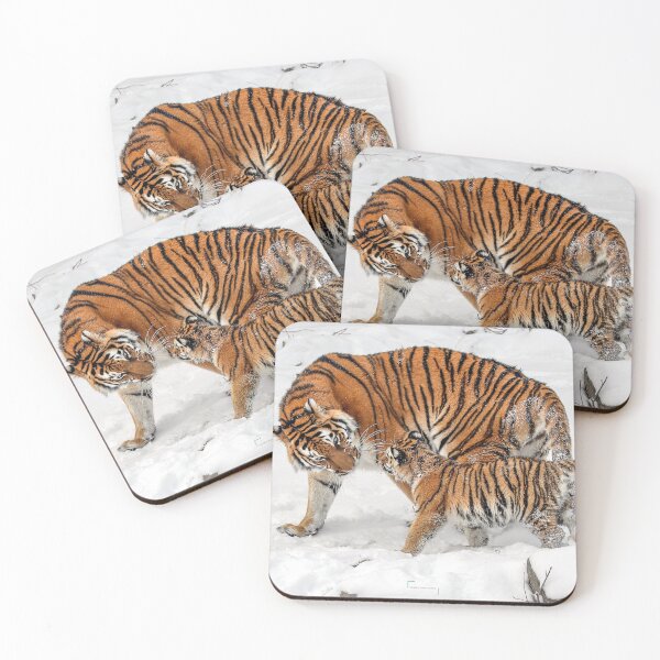 Item preview, Tigers Mother & Cub in Snow designed and sold by YunekOriginals.