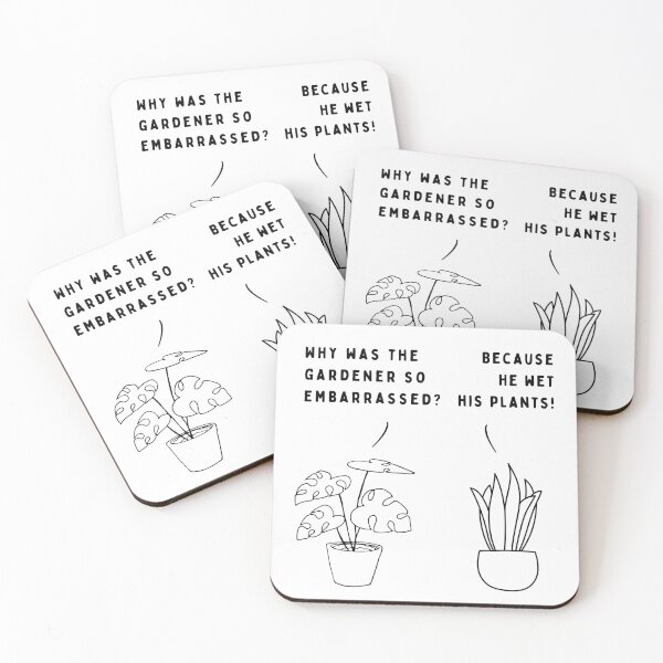 Item preview, Plant joke - Why was the gardener so embarrassed? designed and sold by ani-eni.