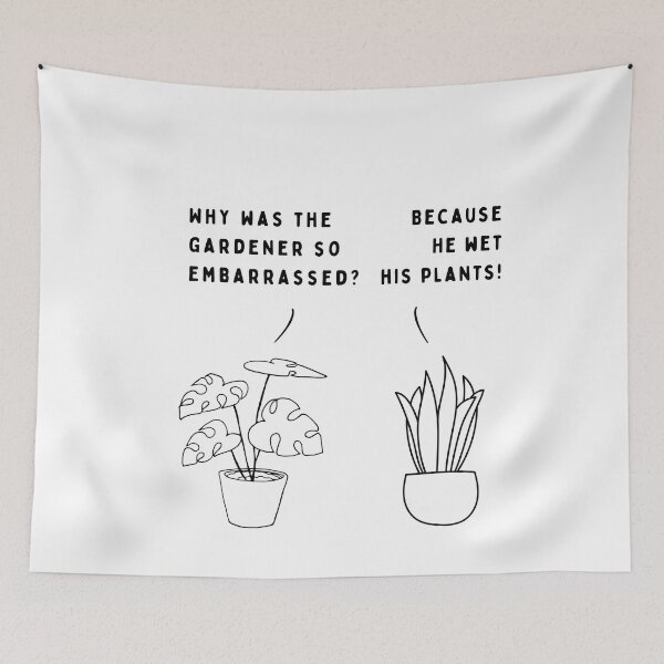 Item preview, Plant joke - Why was the gardener so embarrassed? designed and sold by ani-eni.