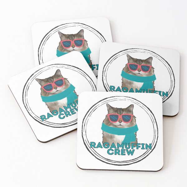 Item preview, Ragamuffin cat crew cool cat in sunglasses designed and sold by JoeyGraceCatCo.
