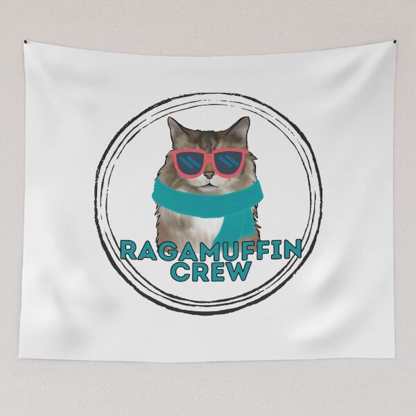 Item preview, Ragamuffin cat crew cool cat in sunglasses designed and sold by JoeyGraceCatCo.